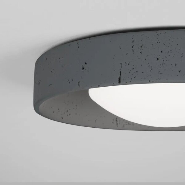 Nova Luce Šedé venkovní stropní LED světlo Moss 37 cm