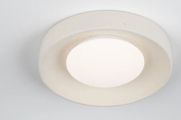 Nova Luce Světle béžové venkovní stropní LED světlo Moss 37 cm