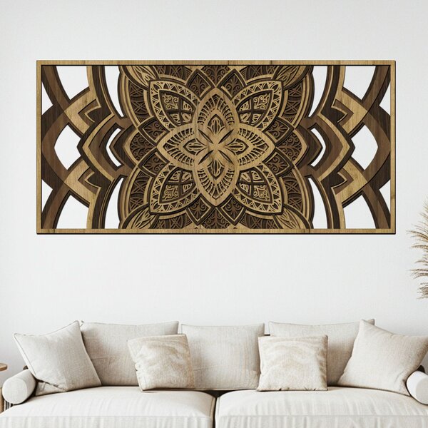 4 vrstvá mandala ODVAHY | Rozměry (cm): 60x29 | Zvolte barevný dekor: dub zlatý-wenge