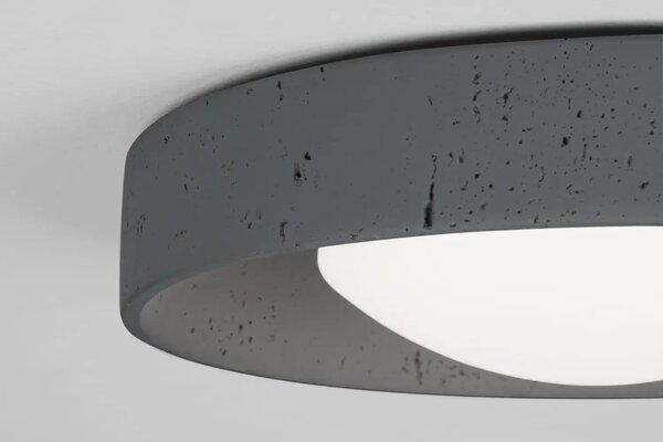 Nova Luce Šedé venkovní stropní LED světlo Moss 37 cm
