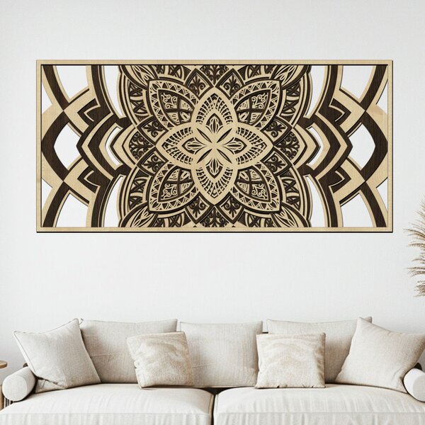 4 vrstvá mandala ODVAHY | Rozměry (cm): 60x29 | Zvolte barevný dekor: dub zlatý-wenge