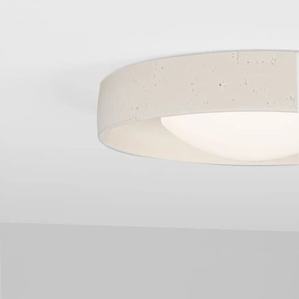 Nova Luce Světle béžové venkovní stropní LED světlo Moss 37 cm