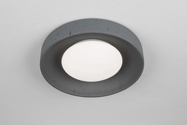 Nova Luce Šedé venkovní stropní LED světlo Moss 37 cm