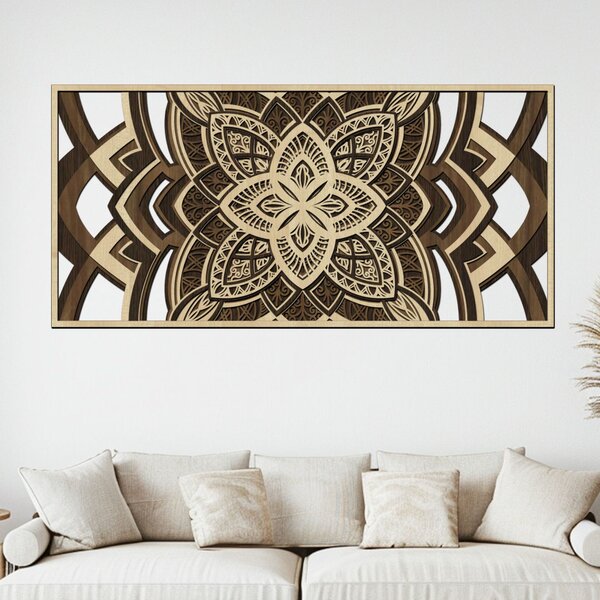 4 vrstvá mandala ODVAHY | Rozměry (cm): 60x29 | Zvolte barevný dekor: dub zlatý-wenge