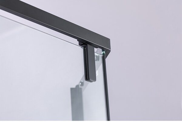 BPS-koupelny Pětiúhelníkový sprchový kout HYD-PK07B 90x90 černá/transparent + vanička HYD-PSV-SXL07B bílá
