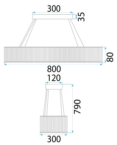Toolight Toolight, LED stropní svítidlo, 32W, APP1547-CP, chromová, OSW-05476