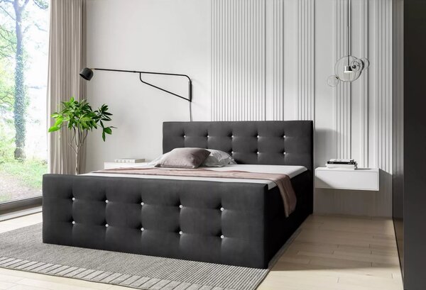 Postel SCARLETT - 120x220, černá + topper ZDARMA