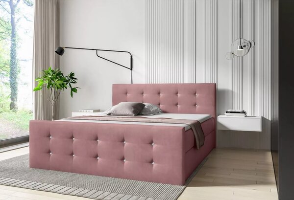 Postel SCARLETT - 120x220, růžová + topper ZDARMA