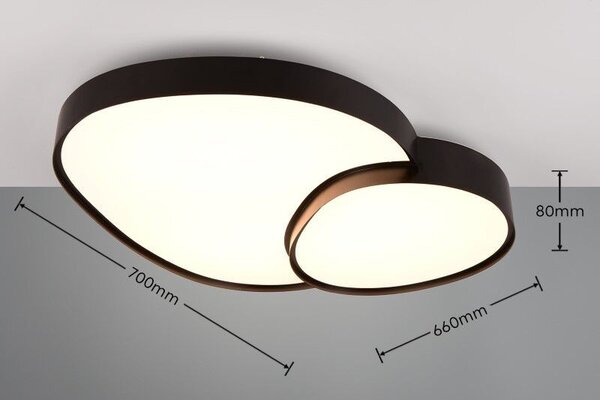 Trio T647519232 LED přisazené stropní svítidlo RISE | 45W integrovaný LED zdroj | 5300lm | 2700-6500K