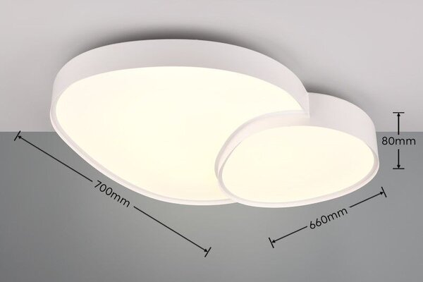 Trio T647519231 LED přisazené stropní svítidlo RISE | 45W integrovaný LED zdroj | 5300lm | 2700-6500K