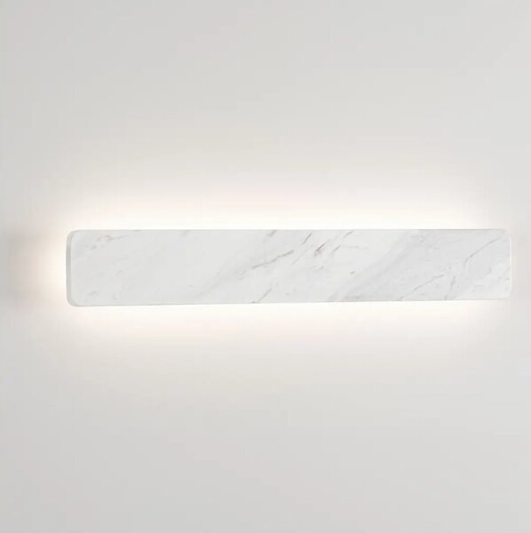 Nova Luce Bílé mramorové nástěnné LED světlo Alyssa 60 cm