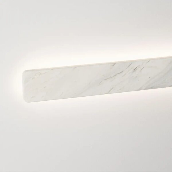 Nova Luce Bílé mramorové nástěnné LED světlo Alyssa 60 cm