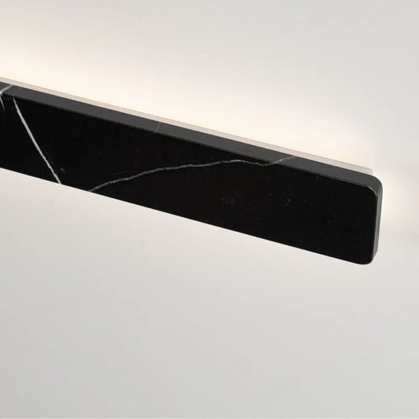Nova Luce Černé mramorové nástěnné LED světlo Alyssa 60 cm