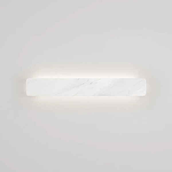 Nova Luce Bílé mramorové nástěnné LED světlo Alyssa 60 cm