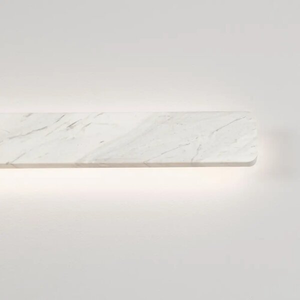 Nova Luce Bílé mramorové nástěnné LED světlo Alyssa 60 cm