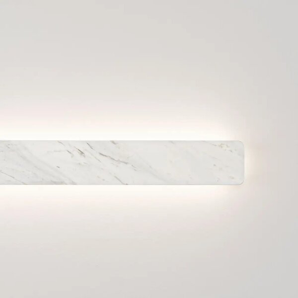 Nova Luce Bílé mramorové nástěnné LED světlo Alyssa 60 cm