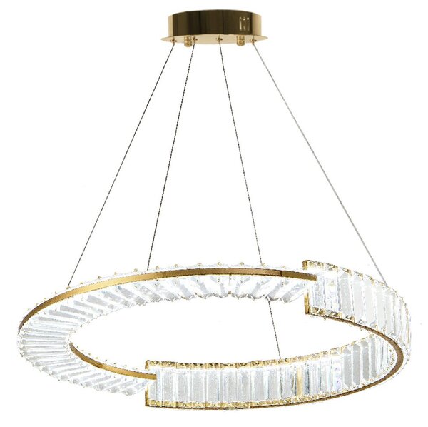 Toolight Toolight, LED křišťálové osvětlení 60cm, APP1528-CP60, zlatá, OSW-06400