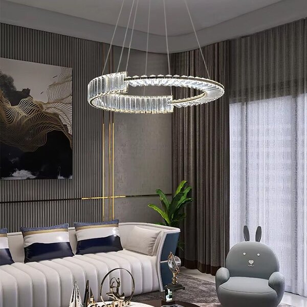 Toolight Toolight, LED křišťálové osvětlení 60cm, APP1528-CP60, zlatá, OSW-06400