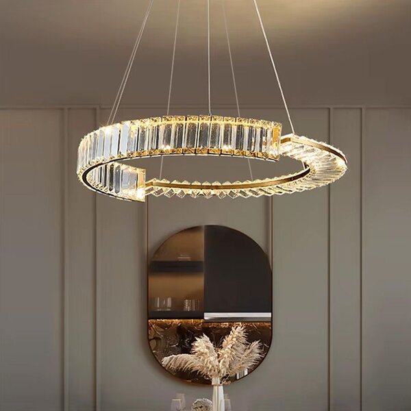 Toolight Toolight, LED křišťálové osvětlení 60cm, APP1528-CP60, zlatá, OSW-06400