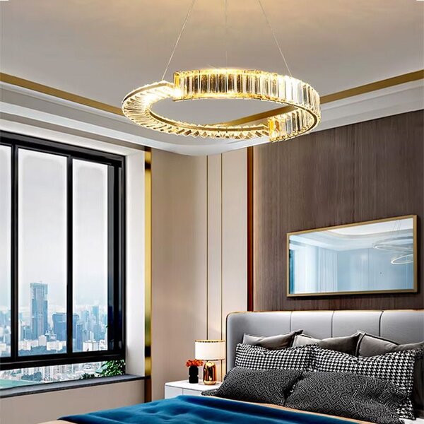 Toolight Toolight, LED křišťálové osvětlení 60cm, APP1528-CP60, zlatá, OSW-06400