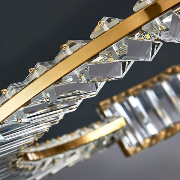 Toolight Toolight, LED křišťálové osvětlení 60cm, APP1528-CP60, zlatá, OSW-06400