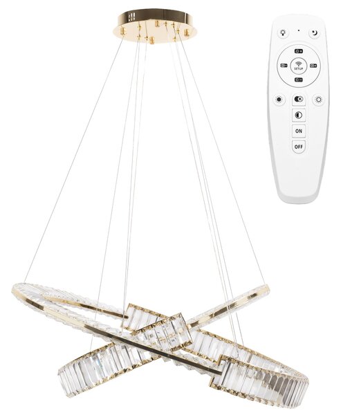 Toolight Toolight, LED křišťálové stropní svítidlo APP1524-CP60/80, zlatá, OSW-06972