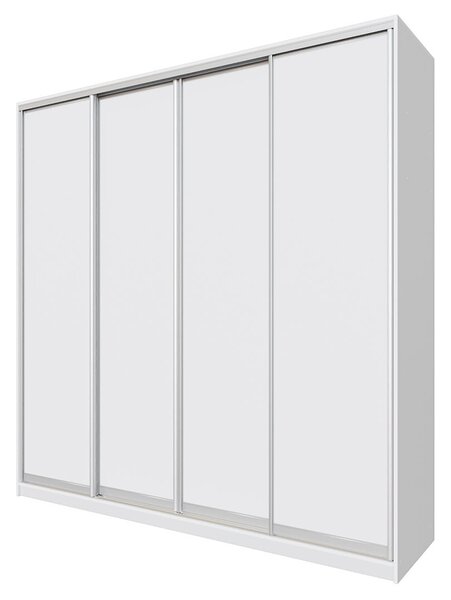 Skříň s posuvnými dveřmi Komforto 4 DTD 240x240x60 cm Bílá AL