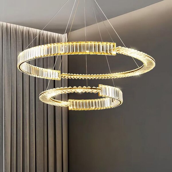 Toolight Toolight, LED křišťálové stropní svítidlo APP1524-CP60/80, zlatá, OSW-06972