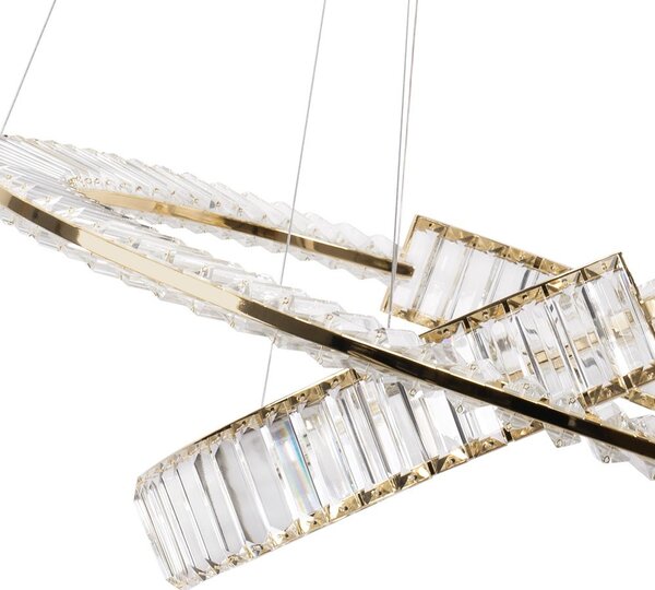 Toolight Toolight, LED křišťálové stropní svítidlo APP1524-CP60/80, zlatá, OSW-06972