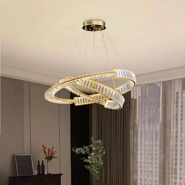 Toolight Toolight, LED křišťálové stropní svítidlo APP1524-CP60/80, zlatá, OSW-06972