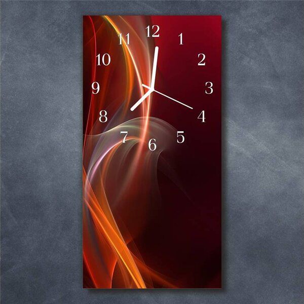 Nástěnné hodiny obrazové na skle - Abstrakt barevný VII