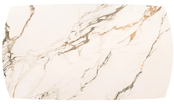 Bizzotto Hnědý zahradní rozkládací stůl Joakim 160/240 x 90 cm s keramickou deskou
