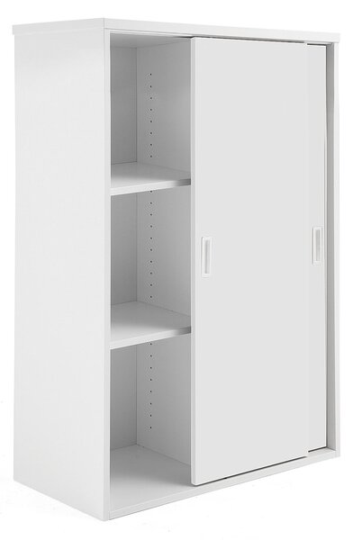 AJ Produkty Skříň s posuvnými dveřmi MODULUS, výška 1200 mm, bílá