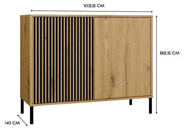 Komoda s dvířky ELBA - dub artisan
