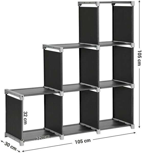 SONGMICS Variabilní kovový regál 6 kostek nosnost 60 Kg