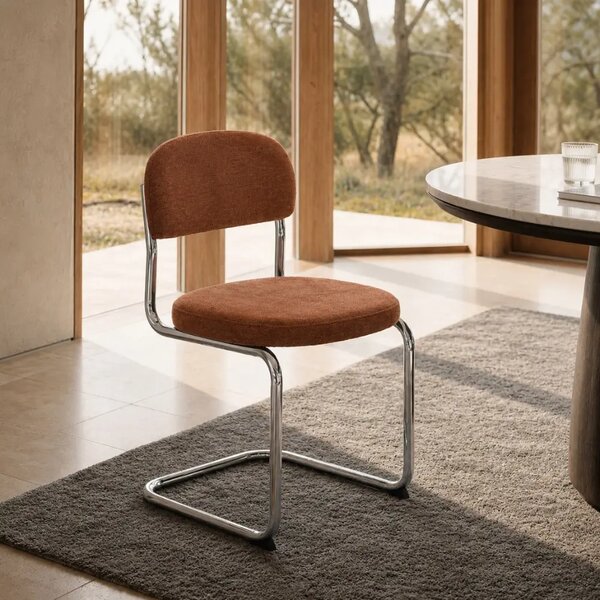 Unique Furniture Terakotová čalouněná jídelní židle Griffin