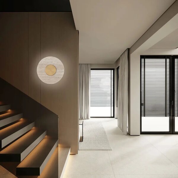 Nova Luce Travertinové nástěnné LED světlo Ember 30 cm