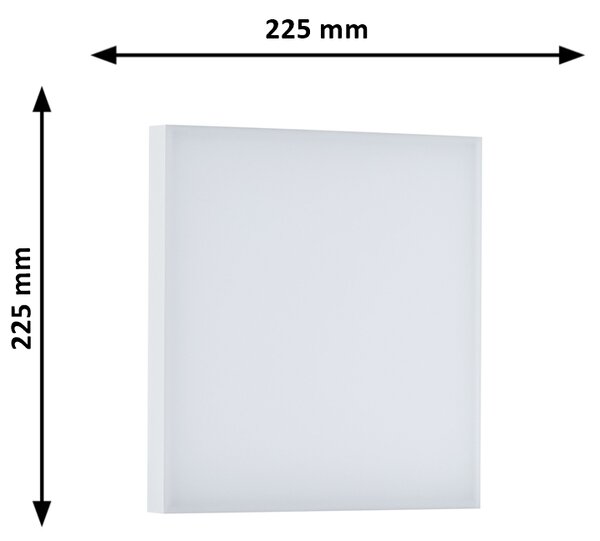 Paulmann 79824 Velora, subtilní stropní LED panel bez rámečku, 8,5W LED 2700-6500K ZigBee, 22,5x22,5cm
