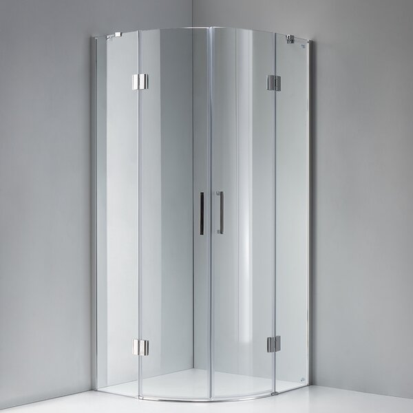 BPS-koupelny Čtvrtkruhový sprchový kout HYD-RK92A 80x80 chrom/transparent - bez vaničky