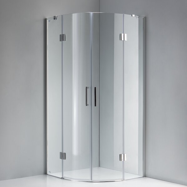 BPS-koupelny Čtvrtkruhový sprchový kout HYD-RK92A 80x80 chrom/transparent - bez vaničky