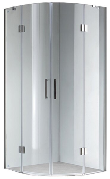 BPS-koupelny Čtvrtkruhový sprchový kout HYD-RK92A 80x80 chrom/transparent - bez vaničky