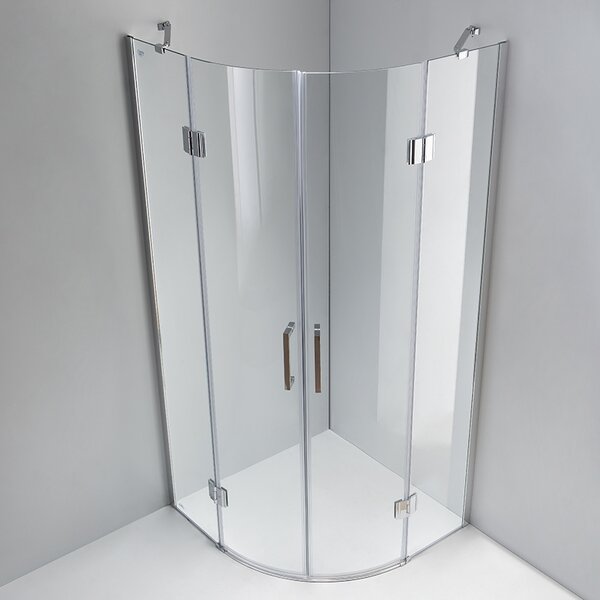 BPS-koupelny Čtvrtkruhový sprchový kout HYD-RK92A 80x80 chrom/transparent - bez vaničky