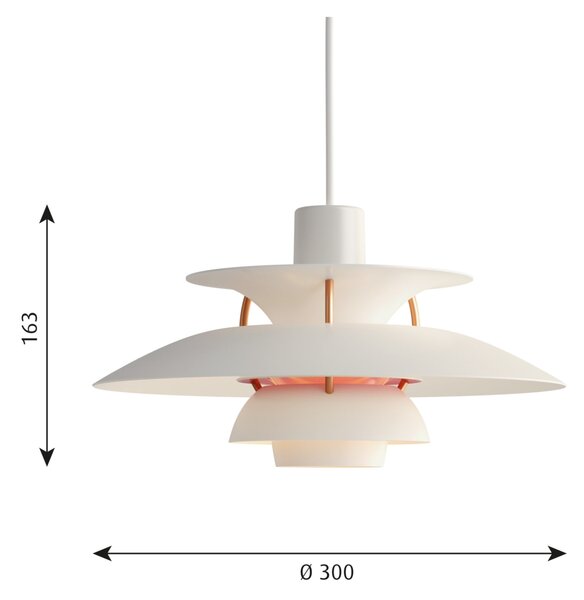 Závěsná lampa PH 5 Mini Modern White
