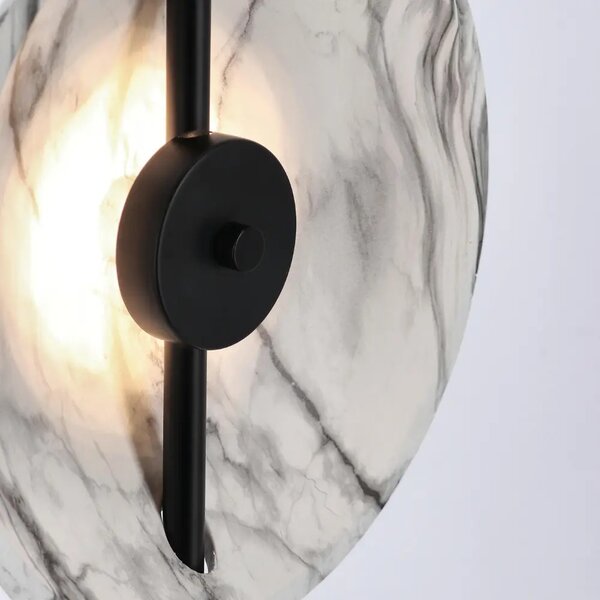 Bizzotto Černo-bílá stojací lampa Wellen 170 cm