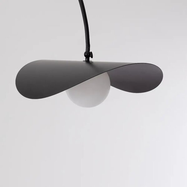 Bizzotto Černá stojací lampa Weert 226 cm