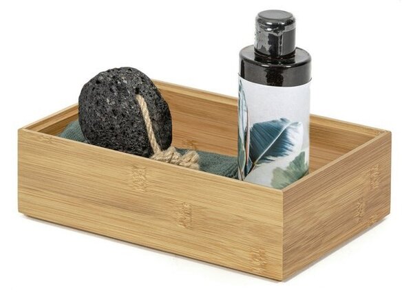 Organizér Compactor Bamboo Box, 22,5 x 15 x 6,5 cm, přírodní dřevo
