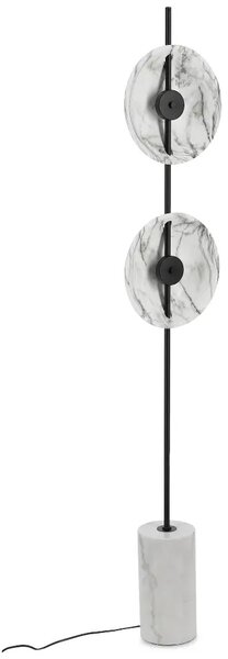 Bizzotto Černo-bílá stojací lampa Wellen 170 cm