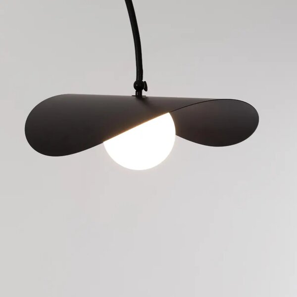 Bizzotto Černá stojací lampa Weert 226 cm