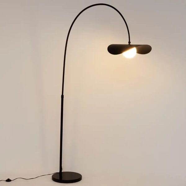 Bizzotto Černá stojací lampa Weert 226 cm