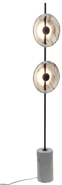 Bizzotto Černo-bílá stojací lampa Wellen 170 cm